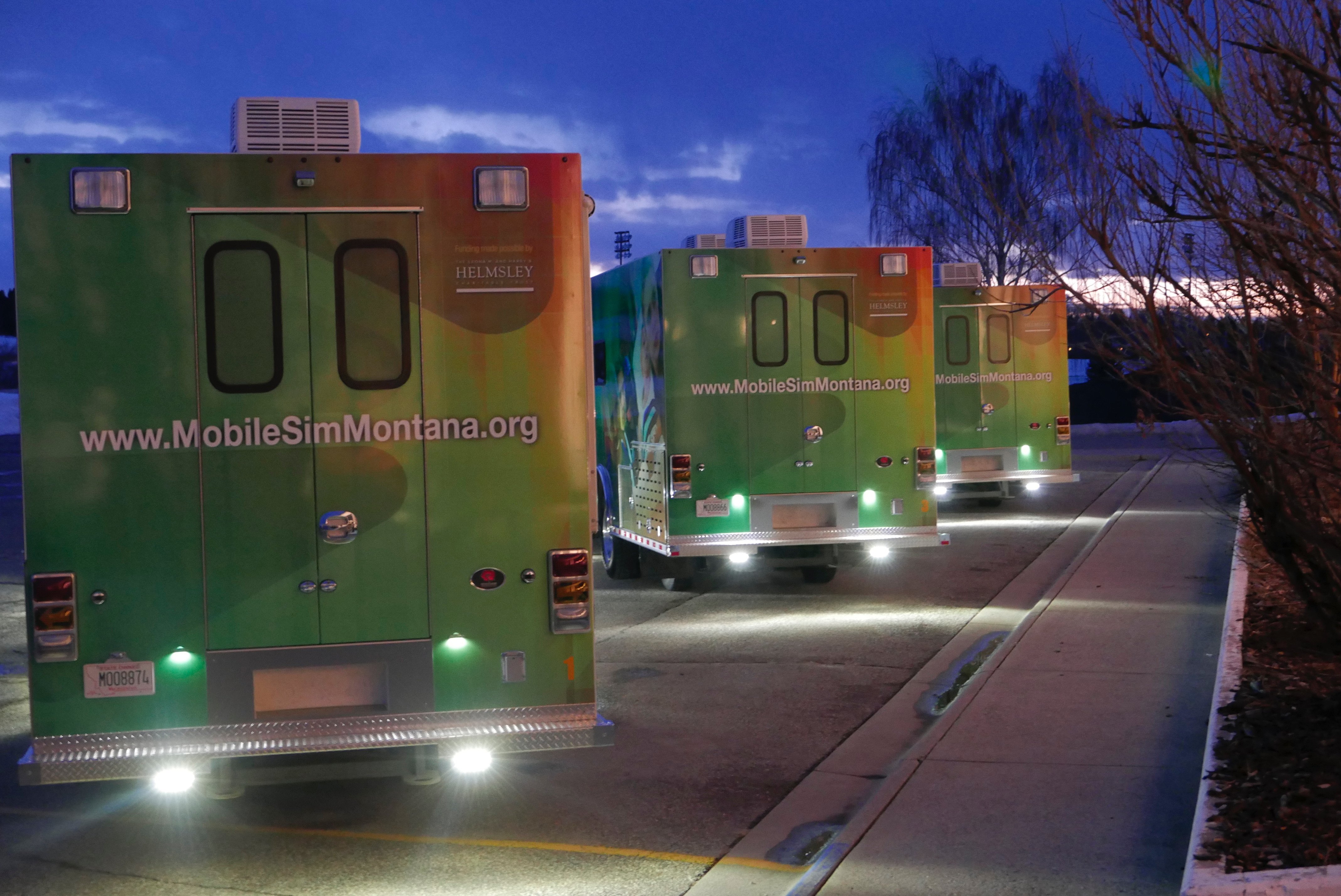 Backs of SIM-MT Trucks